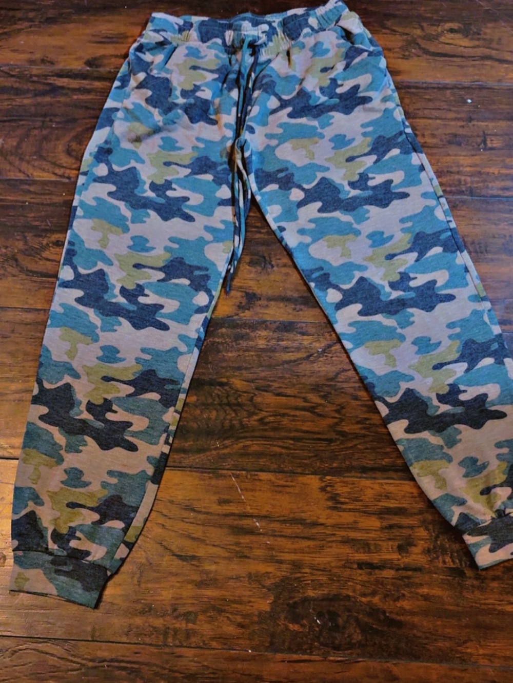 Women’s Camo Jogger Pants - Blue Green Camo